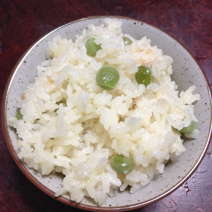 白だしdeグリンピースの豆ごはん【食物繊維】